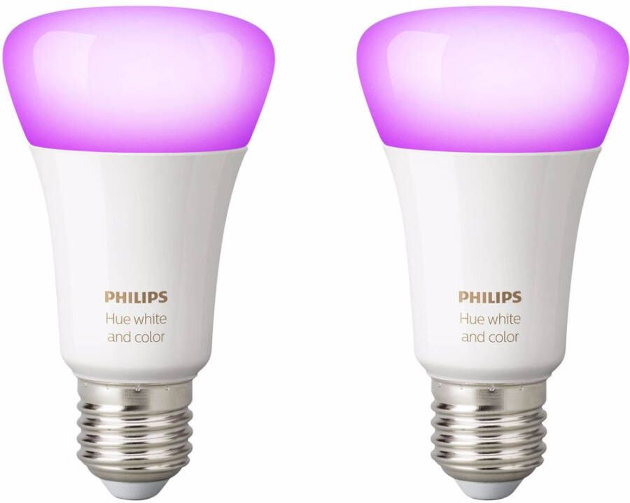 Philips Hue Bluetooth White & Color Ambiance E27 Lichtbron Duo Pack online kopen