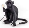 Seletti LED decoratie terraslamp Monkey Lamp zittend black online kopen