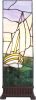 Clayre & Eef Lumilamp Tiffany Tafellamp 18x18x48 Cm Beige Paars Glas Kunststof Vierkant Zeilboot Tiffany Bureaulamp Tiffany Lampen online kopen