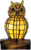 Clayre & Eef Lumilamp Tiffany Tafellamp Uil 15x12x22 Cm Geel Glas Tiffany Lampen Nachtlampje Glas In Lood Geel Tiffany Lampen online kopen