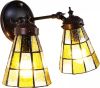 Clayre & Eef Transparente Wandlamp Tiffany 30*23*23 Cm E14/max 2*40w 5ll 6216 online kopen