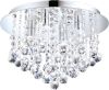 EGLO Led plafondlamp ALMONTE chroom/ø35 x h23 cm/inclusief 4 x g9(elk 2, 5w, 300lm, 3000k)/plafondlamp met warm witte lichtkleur ip44 spatwaterdicht slaapkamerlamp vloerlamp lamp voor de woonkamer kristallen lamp kristal online kopen