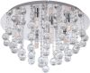 EGLO Led plafondlamp ALMONTE chroom/ø50 x h30 cm/inclusief 8x g9(elk 3w, 360lm, 3000k)/plafondlamp met warm witte lichtkleur ip44 spatwaterdicht slaapkamerlamp vloerlamp lamp voor de woonkamer kristallen lamp kristal online kopen