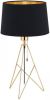 Eglo Camporale Tafellamp 1-lichts Messing Zwart Goud h 56 cm online kopen