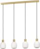 Eglo Gouden eettafel lamp Manzanares met wit glas 900306 online kopen