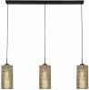 Freelight Hanglamp Cestino 3 Lichts L 100 Cm Zwart Goud online kopen