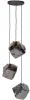 Hoyz Collection Hoyz Hanglamp Rock Chromed 3 Lampen Industrieel 50x50x150 online kopen