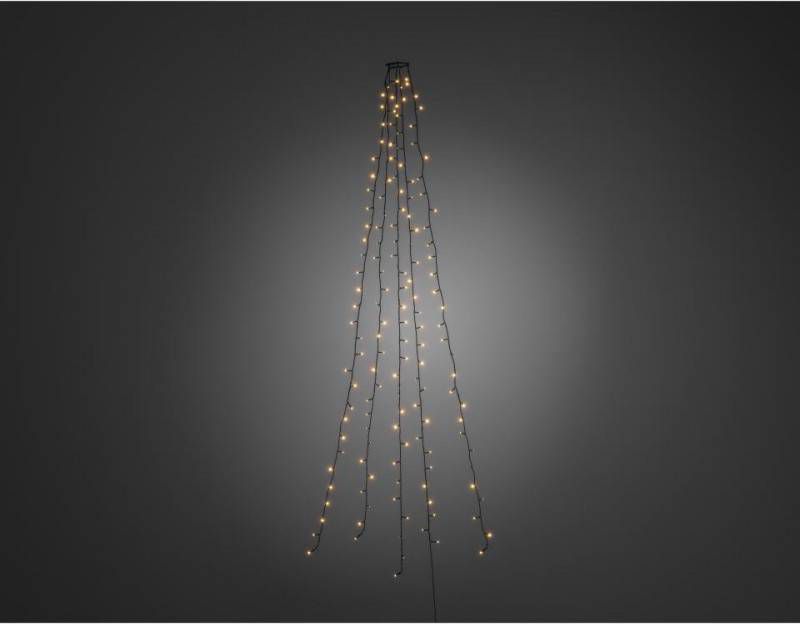 KONSTSMIDE Led boomverlichting Ledlichtsnoer met ring voor binnen, voor kerstboom, 5 strengen à 40 dioden, voorgemonteerd, 200 amberkleurige dioden, binnentransformator, donkergroene kabel online kopen