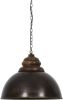 Light & living Hanglamp Ø52x40 cm LEIA zwart zink+kop hout bruin online kopen