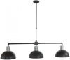 Steinhauer Industrie hanglamp Brooklyn 3 lichts zwart met metaalgrijs 7672ZW online kopen