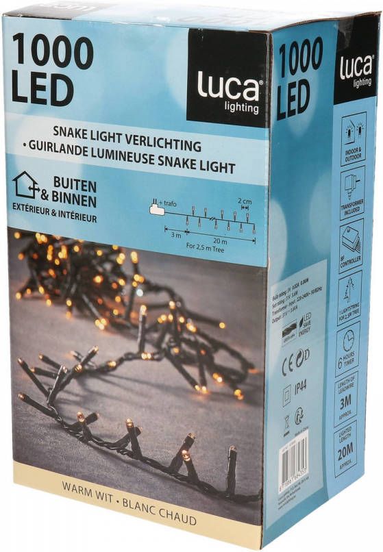 Luca Lighting Clusterverlichting 1000 Warm Witte Lampjes Met Afstandsbediening 20 M Kerstverlichting Kerstboom online kopen