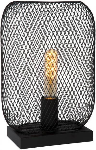 Lucide tafellamp Mesh zwart 23, 5x12x32, 5 cm Leen Bakker online kopen