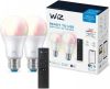 Cstore Wiz ontdekkingspakket 2 Kleuren Slimme Lampen E27 60w + Nomadische Afstandsbediening Lichtdimmer online kopen