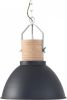 Steinhauer Landelijke hanglamp Denzel 38 38cm zwart met hout 7781ZW online kopen