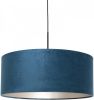 Steinhauer Hanglamp Sparkled zwart met blauw velvet 8248ZW online kopen