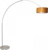Steinhauer Vloerlamp Sparkled Light 8126 Staal Kap Gouden Velours online kopen