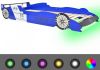 VidaXL Kinderbed raceauto met LED verlichting blauw 90x200 cm online kopen