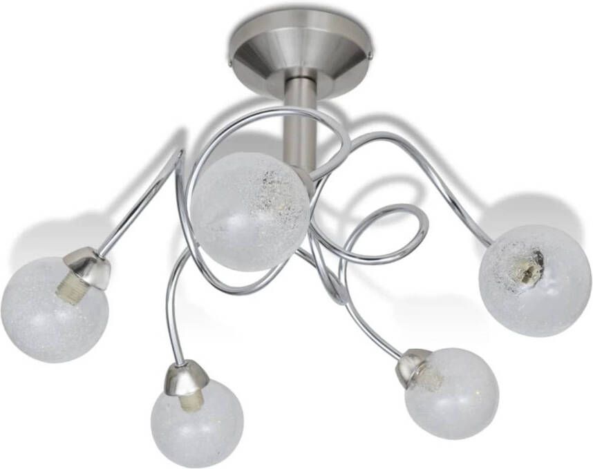 filter Aanpassen streng VidaXL Plafondlamp met ronde glazen kapjes(5 x G9 ) - Lampenwinkel.org