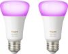 Philips Hue White & Colour Ambiance E27 LED lamp (2-pack, met bluetooth) online kopen