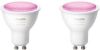 Philips Hue White & Colour Ambiance GU10 LED lamp (2-pack, met bluetooth) online kopen