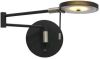 Steinhauer Led wand leeslamp Turound LED 10w 2700K 62cm zwart smoke glas 2734ZW online kopen
