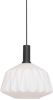 Steinhauer Glazen hanglamp Verre nervuré 1 wit met zwart 3076ZW online kopen