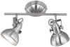 Trio international Landelijke plafondlamp Gina 2 lichts nikkel mat R80152007 online kopen