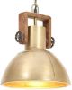 VIDAXL Hanglamp industrieel rond 25 W E27 30 cm messingkleurig online kopen