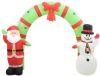 VidaXL Kerstboog Kerstman En Sneeuwpop Opblaasbaar Led 223 Cm online kopen