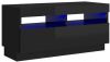 VidaXL Tv meubel Met Led verlichting 80x35x40 Cm Hoogglans Zwart online kopen