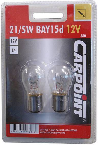 Carpoint Autolampen P21/5w 12 Volt 21 Watt 2 Stuks online kopen
