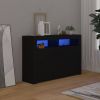 VIDAXL Dressoir met LED verlichting 115, 5x30x75 cm zwart online kopen
