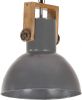 VidaXL Hanglamp industrieel rond 25 W E27 32 cm mangohout grijs online kopen