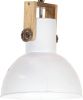 VidaXL Hanglamp industrieel rond 25 W E27 32 cm mangohout wit online kopen