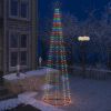 VidaXL Kegelkerstboom 400 LED's meerkleurig 100x360 cm online kopen