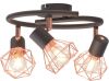 VidaXL Plafondlamp met 3 spotlights E14 zwart en koperkleurig online kopen