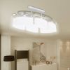 VidaXL Plafondlamp met ellipsvormige glazen kappen 4 st E14 online kopen