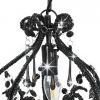 VidaXL Plafondlamp met kralen rond E14 zwart online kopen