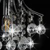 VidaXL Plafondlamp met kristallen kralen rond E14 zilverkleurig online kopen