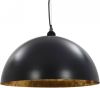 VidaXL Plafondlampen 2 st halfrond E27 50 cm zwart en goudkleurig online kopen