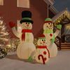 VidaXL Sneeuwpopfamilie Opblaasbaar Met Led&apos, s 360 Cm online kopen