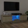 VidaXL Tv meubel met LED verlichting 120x30x35, 5 cm sonoma eikenkleur online kopen