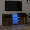 VidaXL Tv meubel Met Led verlichting 120x30x50 Cm Gerookt Eikenkleurig online kopen