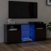 VidaXL Tv meubel Met Led verlichting 120x30x50 Cm Hoogglans Zwart online kopen