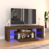 VIDAXL Tv meubel met LED verlichting 120x35x40 cm bruineikenkleurig online kopen