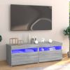 VidaXL Tv meubel Met Led verlichting 120x35x40 Cm Grijs Sonoma Eiken online kopen