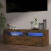 VidaXL Tv meubel met LED verlichting 120x35x40 cm sonoma eikenkleurig online kopen