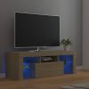 VidaXL Tv meubel met LED verlichting 120x35x40cm sonoma eikenkleurig online kopen