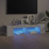 VidaXL Tv meubel Met Led verlichting 135x39x30 Cm Grijs Sonoma Eiken online kopen