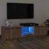 VidaXL Tv meubel Met Led verlichting 140x40x35, 5 Cm Bruineikenkleurig online kopen